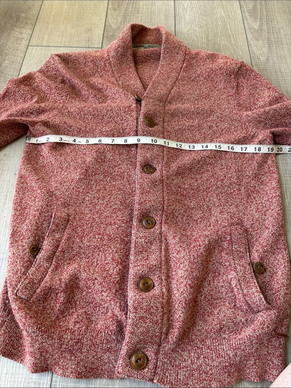 TED BAKER Red/Rust Button Front Cardigan Sweater - Picture 6 of 12